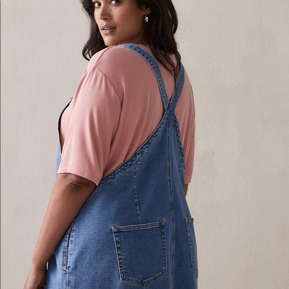 Denim Skirtall with Raw Hem - Picture 3 of 5